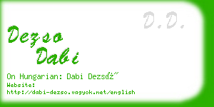 dezso dabi business card